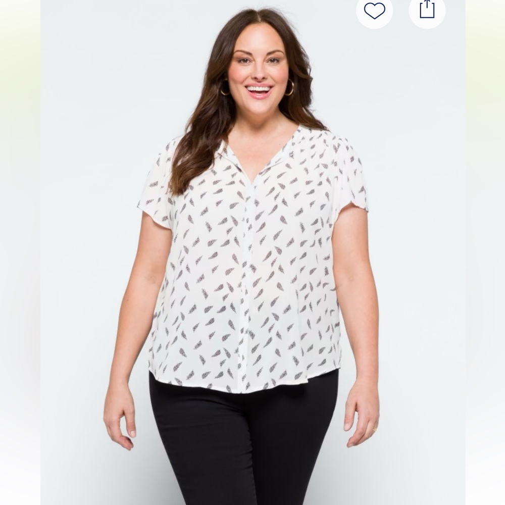 Monday Fun Linnette Split Neck Smocked Blouse - image 5